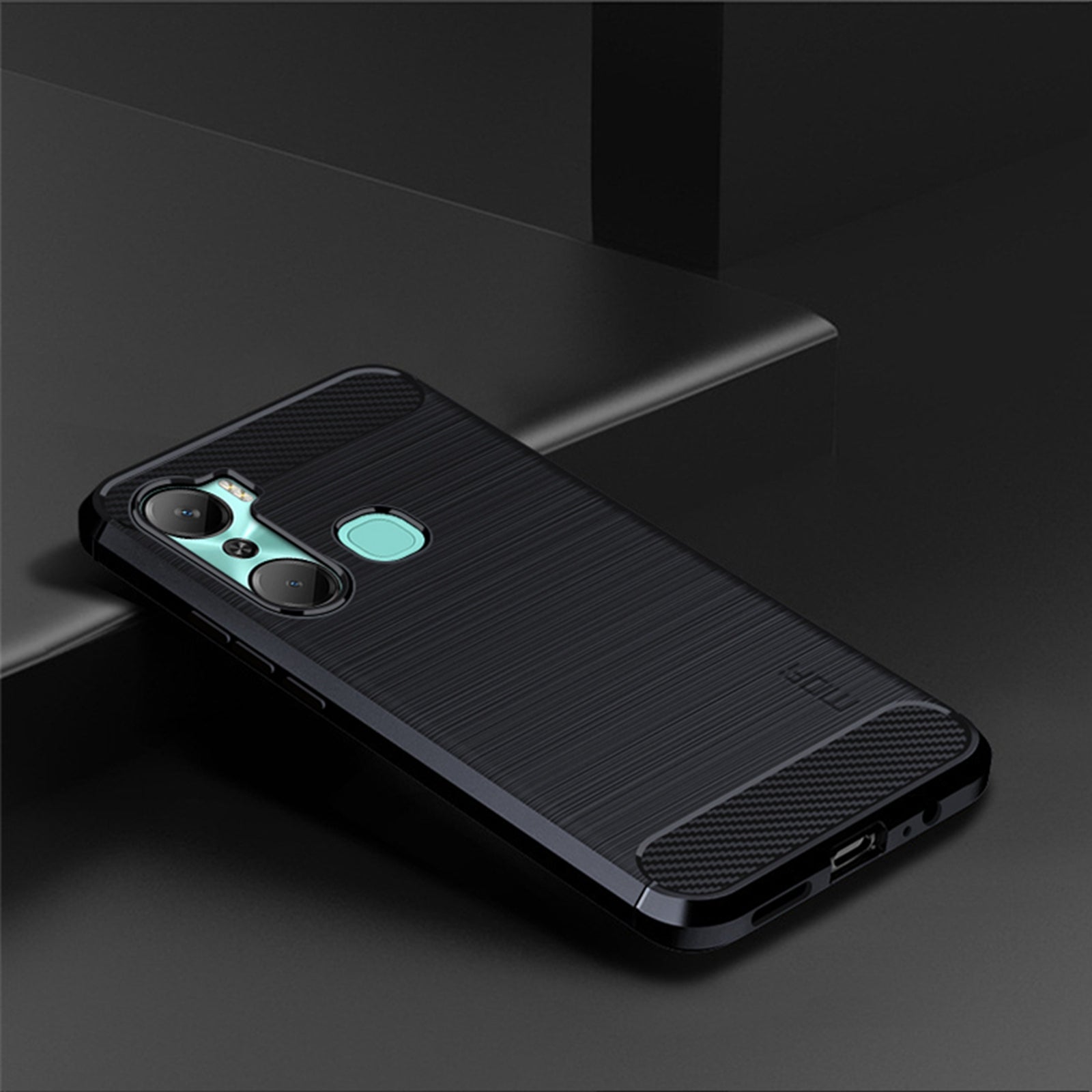 MOFI JK TPU Series-1 Carbon Fiber Phone Cover for Infinix Hot 12 Pro 4G Drop Protection TPU Brushed Phone Case Shell MOFI JK TPU Series-1 Carbon Fiber Phone Cover for Infinix Hot 12 Pro 4G Drop Protection TPU Brushed Phone Case Shell